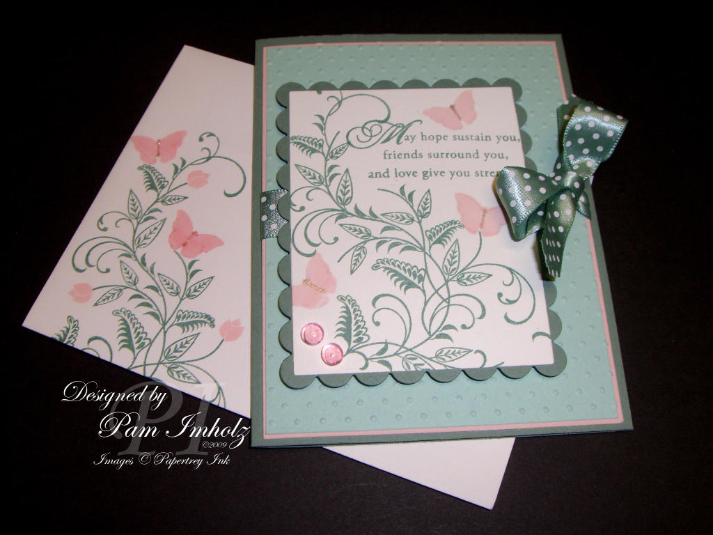 Dotted Bow Sympathy Card and envelope. This set makes the envelope as beautiful as the card so I...