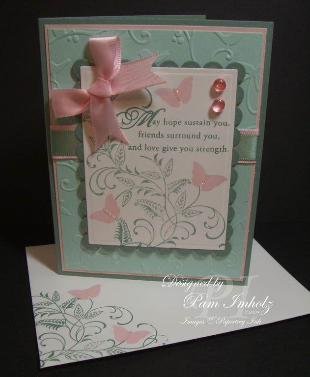 Sweet Blush Bow Sympathy Card