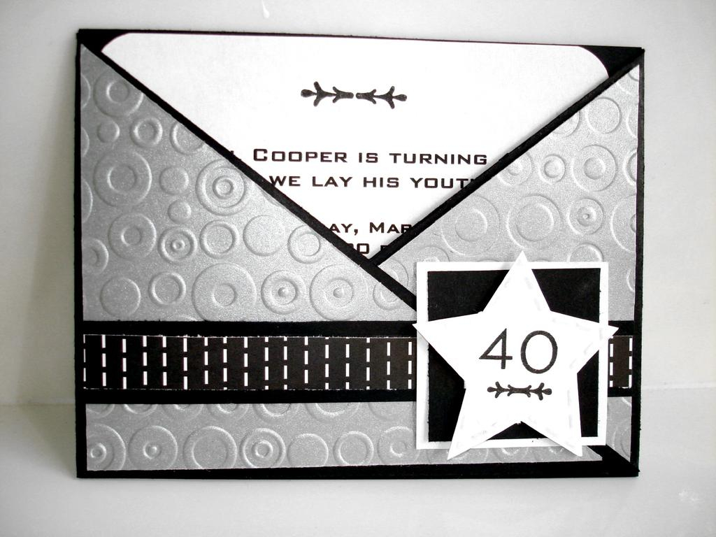 40th B-day invite