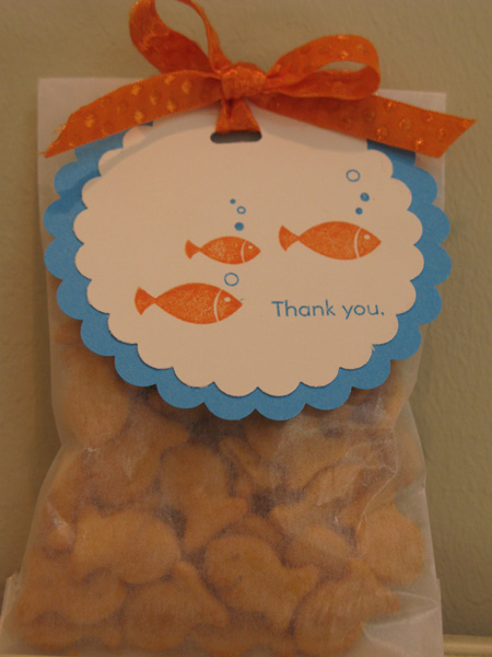 Treat bag for my son's birthday party!