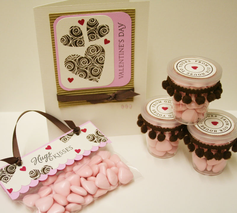 Valentine treats from our home to yours.....  Made using the fabulous Heart Prints and sentiment...