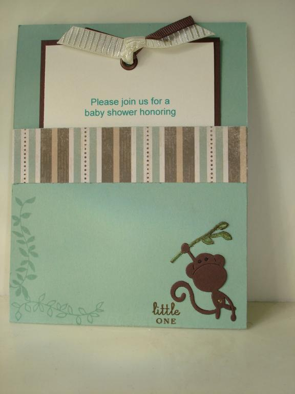 Little Monkey. baby shower invites.