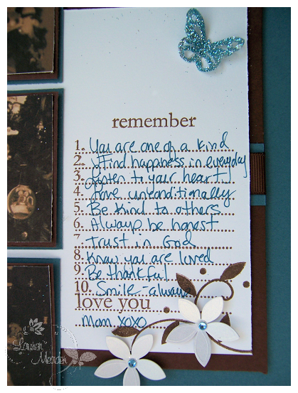 Remember 10 things<br />
<br />
I made this page for my bedroom, so I could frame it. My...