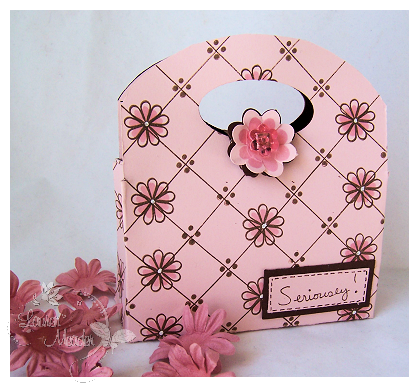 Seriously! Hand bag<br />
<br />
Supplies: <br />
My Timeless Template -Rounded Wrap Up!<br...