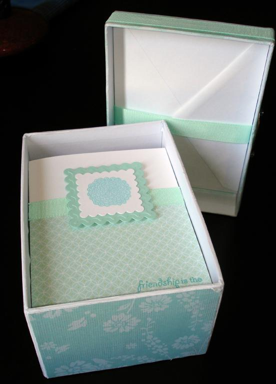 Card set in altered Egg box