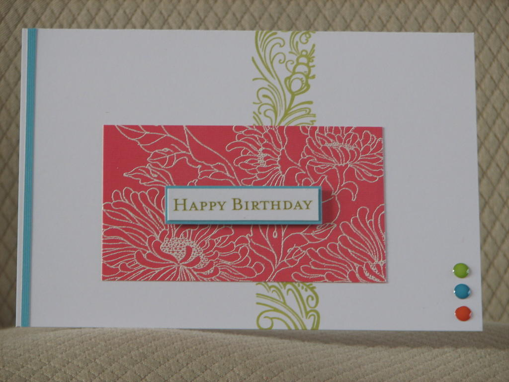 This is a Birthday card for my grandmother, she is turning 98!