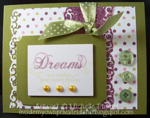 Best use of previous Papertrey set;  I used Nichole's dot-to-dot release sketch to create...