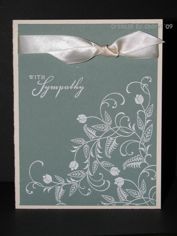 Cheryl Knutti http://insteadoflaundry.blogspot.com<br />
I heat embossed the vine image and the...