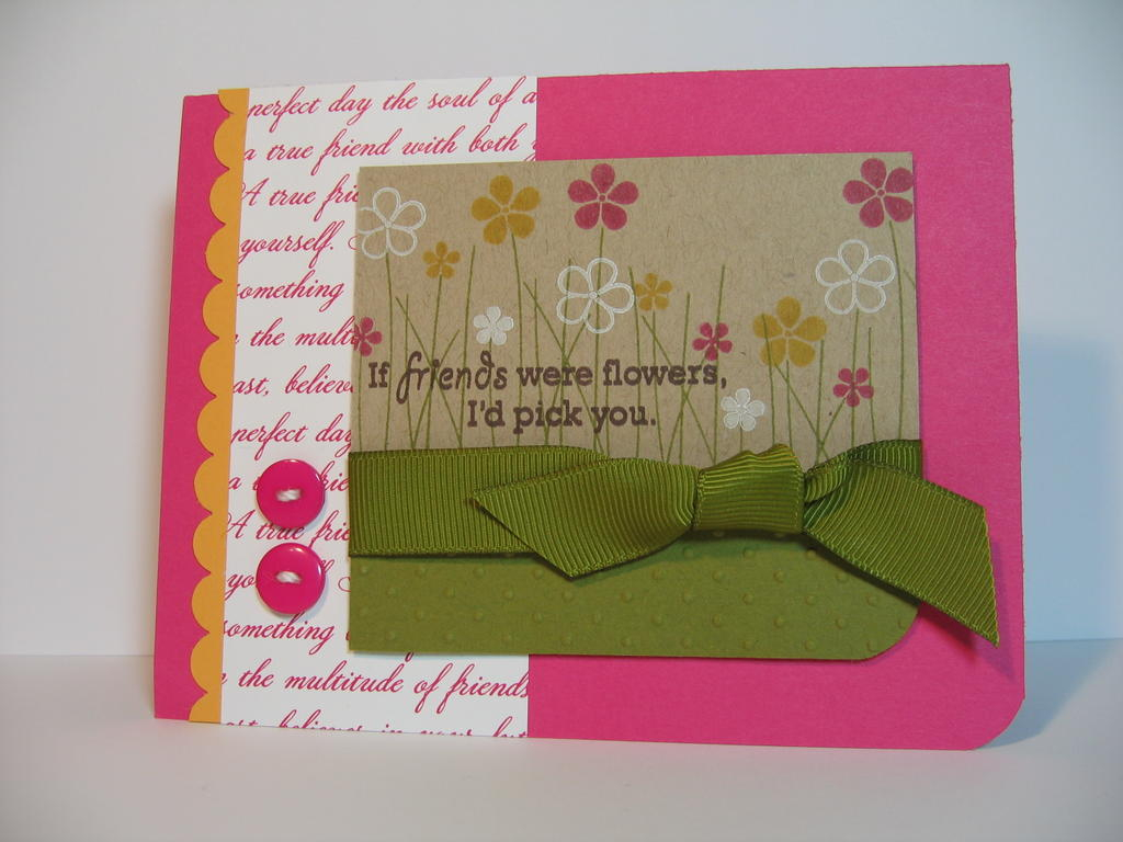 This is the card I created for the Friends Till The End Challenge.<br />
Used With Sympathy...