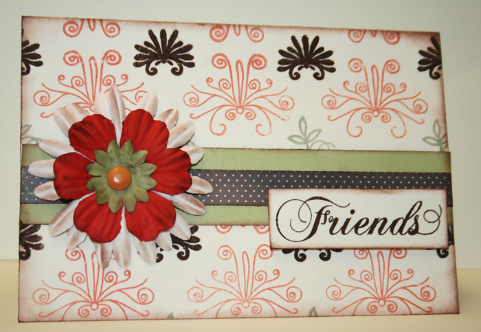 Friends - using Spiral Bouquet as background stamps