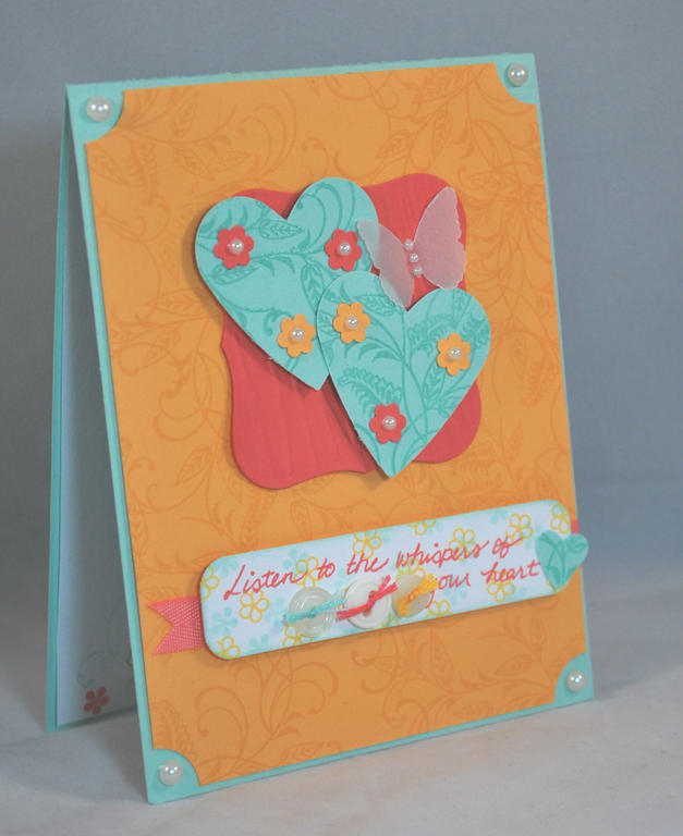 Stamps:  Handwritten Notes, With Sympathy<br />
Ink:  Versamark, Summer Sunrise, Aqua Mist,...