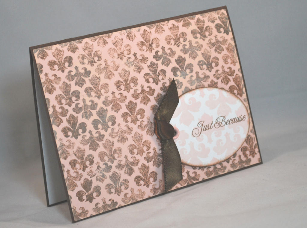 Stamps:  Damask Designs<br />
Ink:  Dark Chocolate, Sweet Blush<br />
Cardstock:  SS White,...