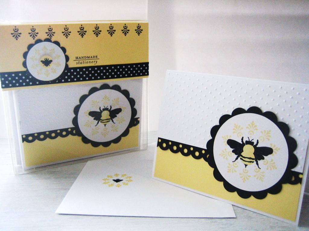 This gift set is made using the new Simply Stationary Set and the Honey bee set.  I also used...
