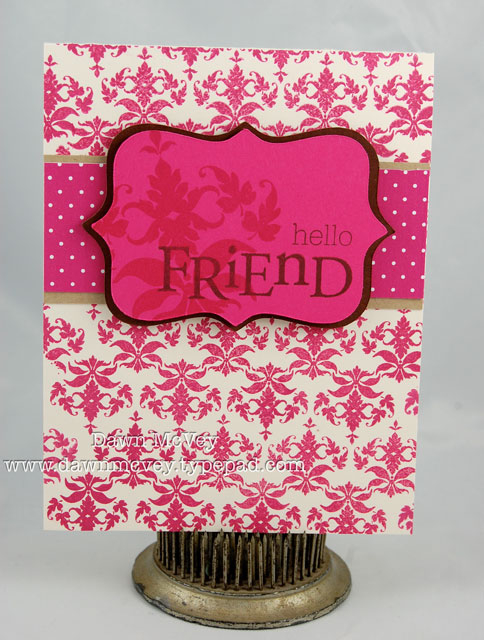 Paper: vintage cream, raspberry fizz, dark chocolate, bitty dot basics-raspberry fizz<br />...