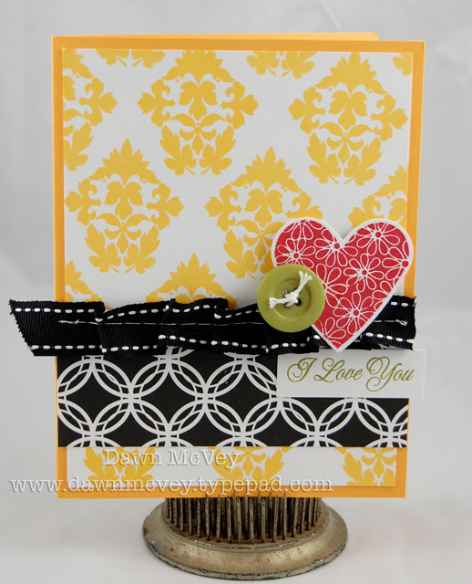 Paper: summer sunrise, stamper's select white, black &amp; white basics patterned paper<br...