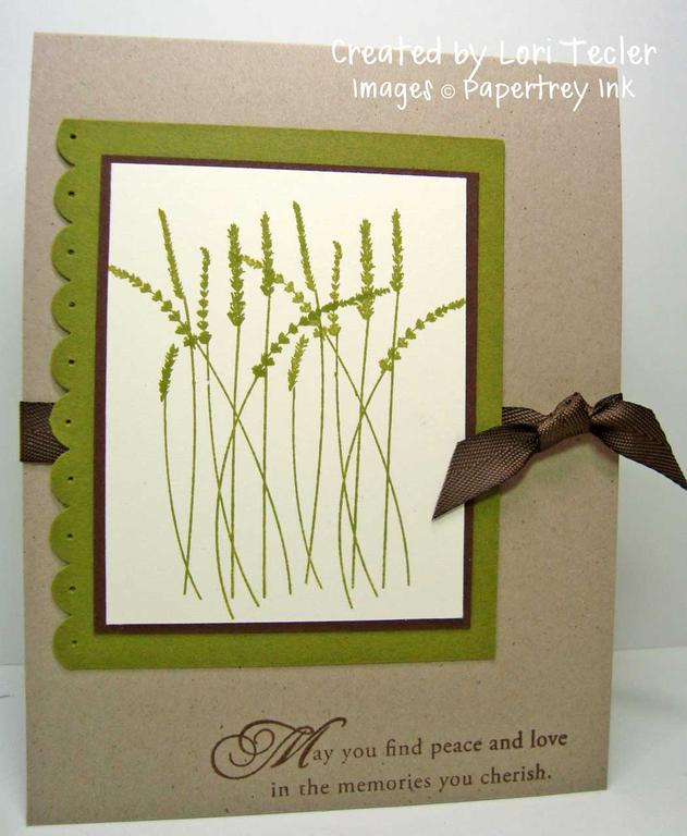 Earthy Sympathy card--Uses images from the With Sympathy set, Ripe Avocado and Dark Chocolate...