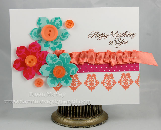 Paper: stamper's select white, aqua mist, raspberry fizz, bitty dot basics-raspberry...
