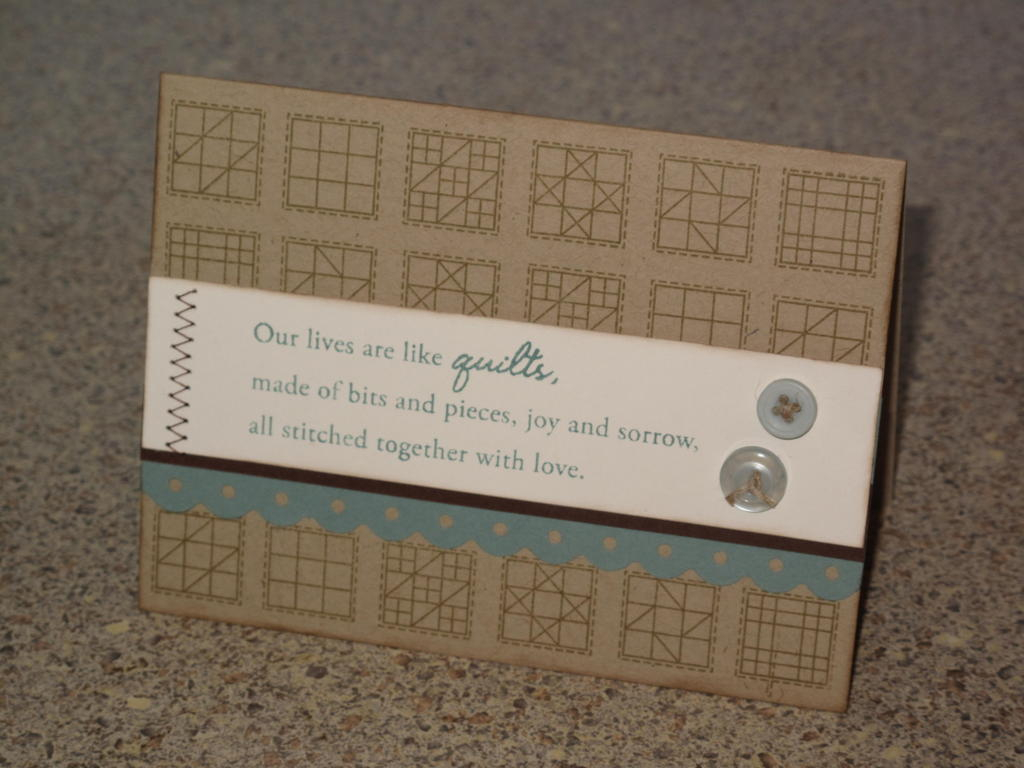 This is another card in that set of cards for my Aunt.