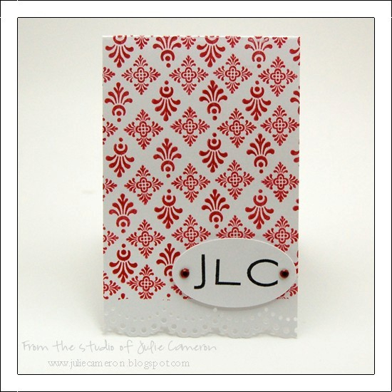 Stamps: simply Stationery; Ink: Pure Poppy, Noir; Rhinestones (Crafts Inc); Label (QK); Pop...