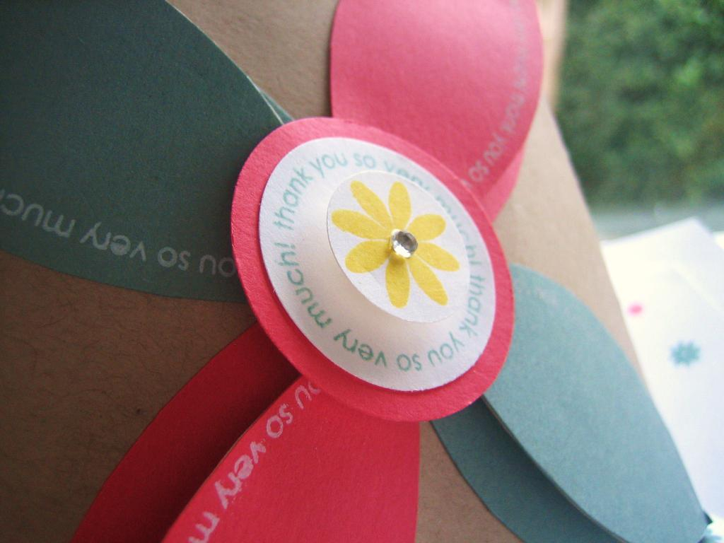 THe four sides of the card flaps tuck together (like closing the top of a cardboard box).  This...