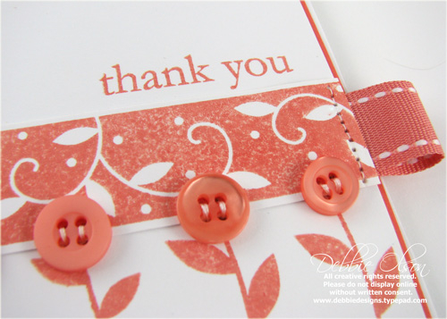 Beyond Basic Borders Button Flowers Card Detail<br />
Stamps: Beyond Basic Borders<br />...