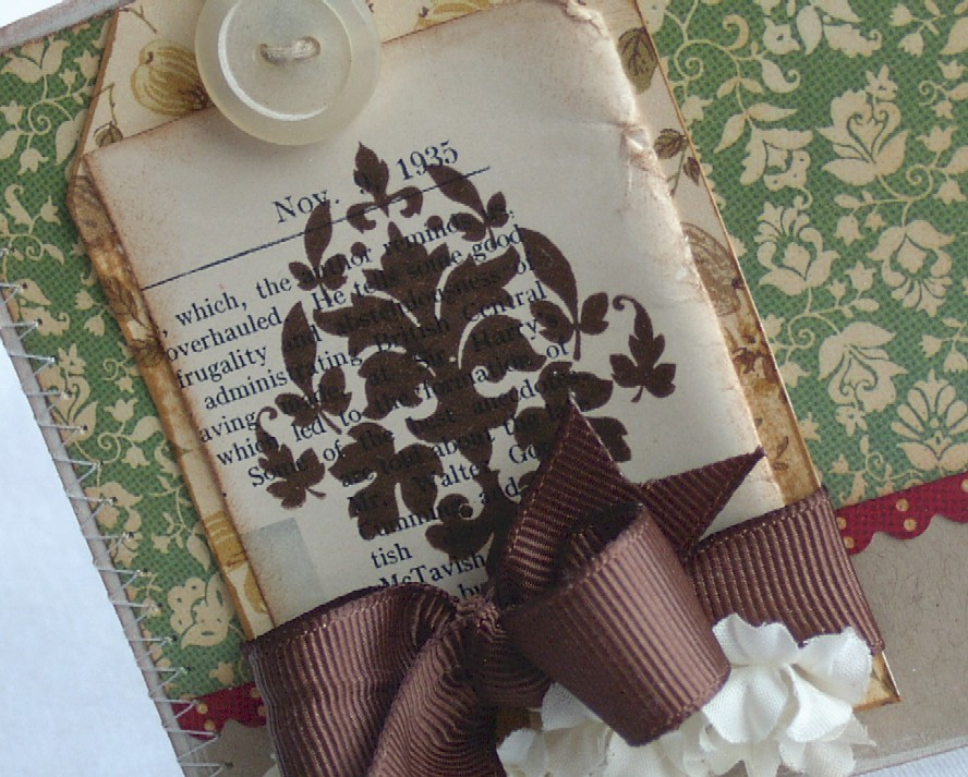 Papertrey Ink supplies used:<br />
Damask Designs stamp set<br />
Kraft cardstock<br />...