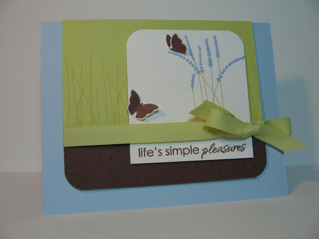 I used the color combo from Dawn's Special Delivery card.<br />
Used With Sympathy and...