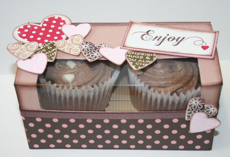double cupcake gift box