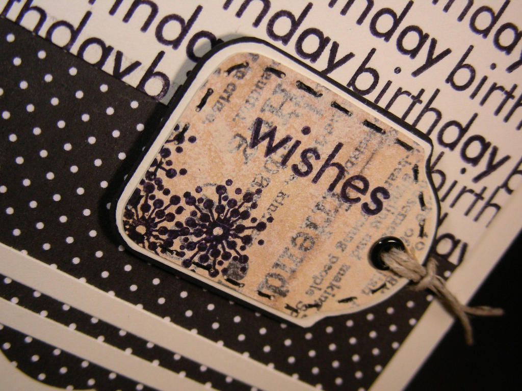 This is the TAG I made for the Loonies Stamper Challenge 27.  I did put it on a card, although I...