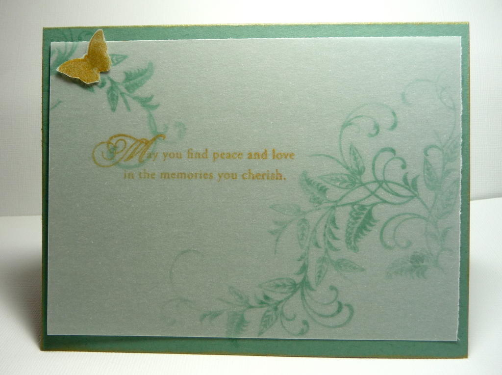 Stamps:  With Sympathy<br />
Ink and CS: Ocean tides, galaxy gold<br />
PTI Vellum