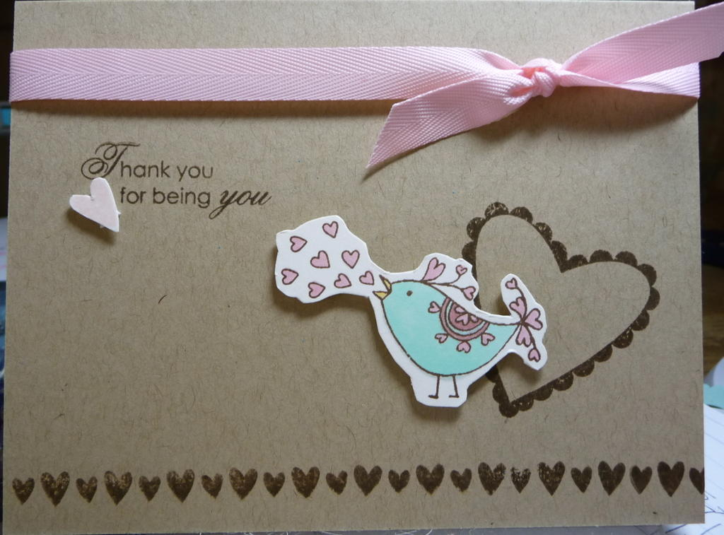 Stamps:  Heart Print Sentiments, Around and About, Hero Arts bird and scalloped heart<br />...