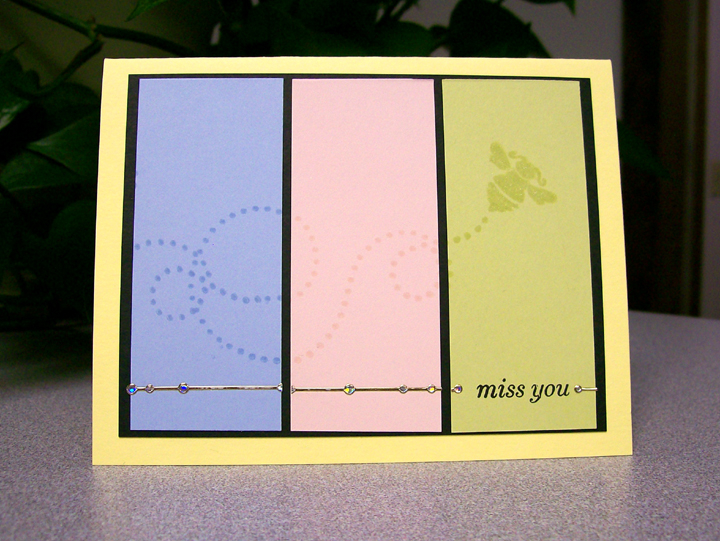 Color Challenge:  Lemon Tart, Sweet Blush, Spring Moss, Spring Rain<br />
Stamps Used:  Honey...