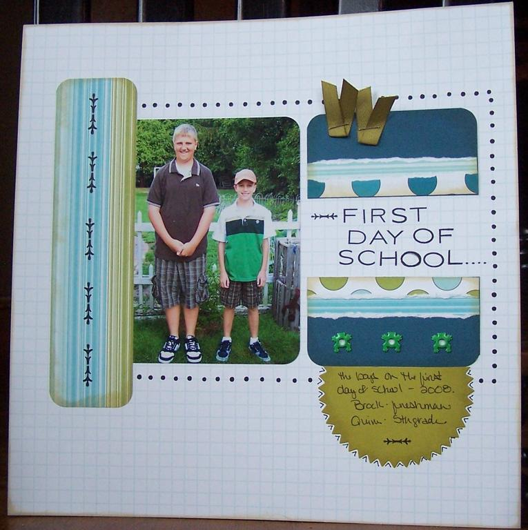 1st day of school for my boys 2008