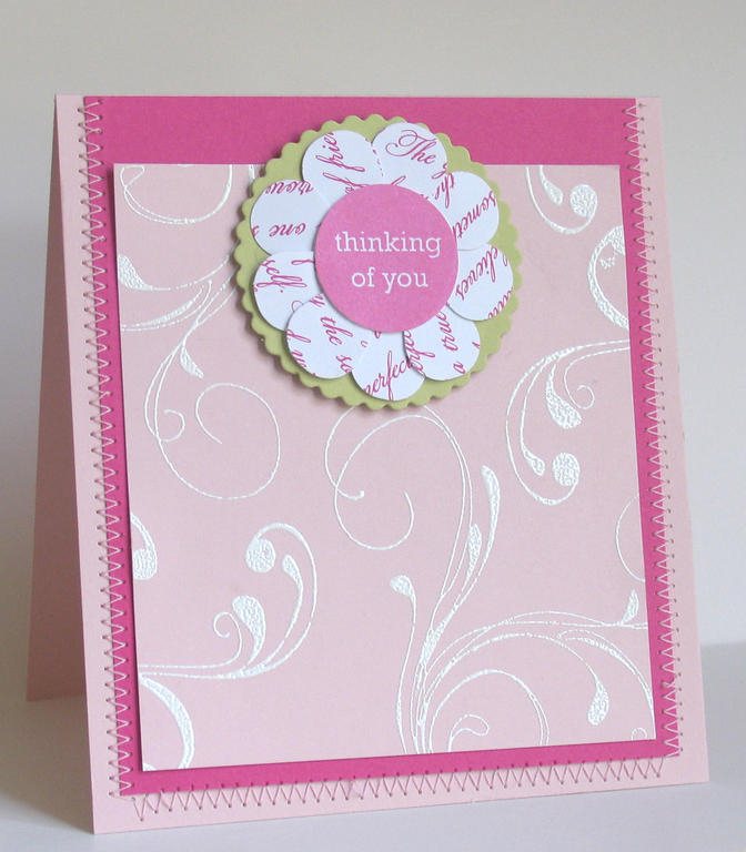 CPS Sketch #103 card made with Sweet Blush, Raspberry Fizz, RF patterned paper, spring moss...