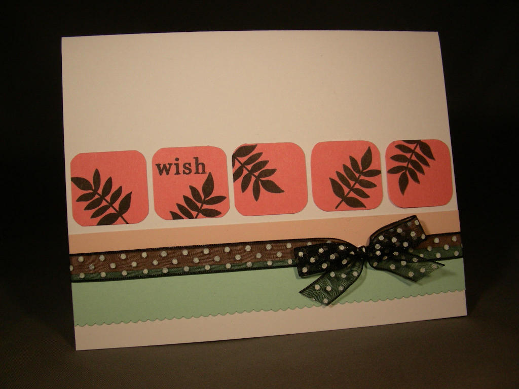 I made this card to use up the Berry Sorbet color scraps from Valentine scraps!