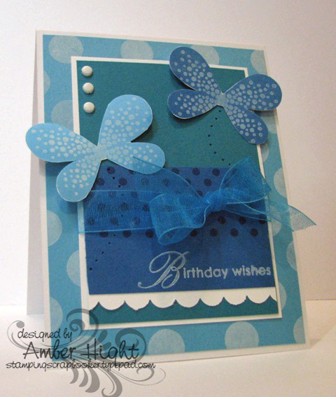 Stamps: Butterfly Kisses, Polka Dot Basics<br />
Paper: Tempting Turqouise, Taken with Teal,...