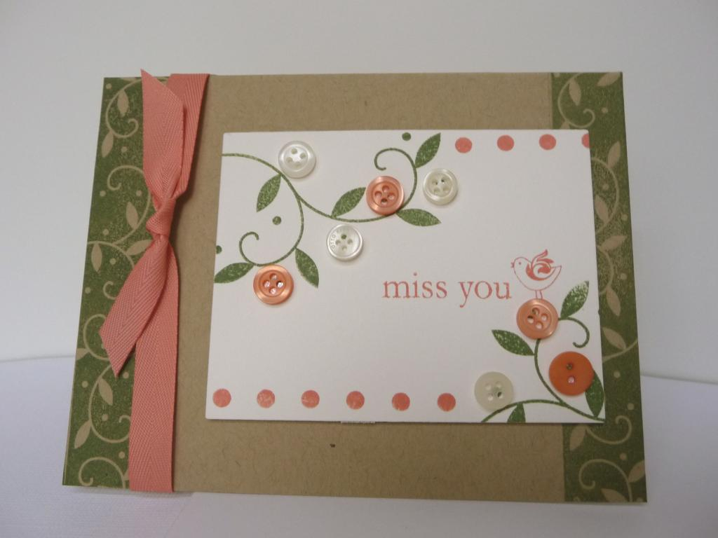 Stamps:  Beyond Basics Borders<br />
Ink: New Leaf, Melon Berry<br />
CS: Kraft, Vintage...