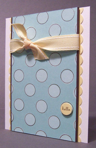 I used Polka Dot Basics and Mixed Messages for this card.  The color combo that inspired me was...