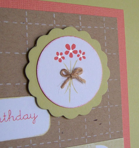 The is the close up of my floral image.  The bouquet stamp is from Stampendous, but the inks and...