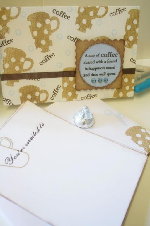 Im going to host a crop and coffee day for some friends so made these invitations with the Warm...