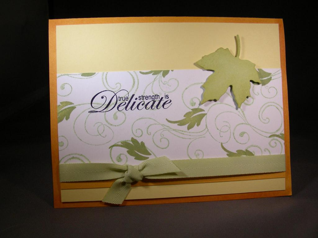 This was my February Blog Hop card.  I love the swirls with those awesome leaves from First...