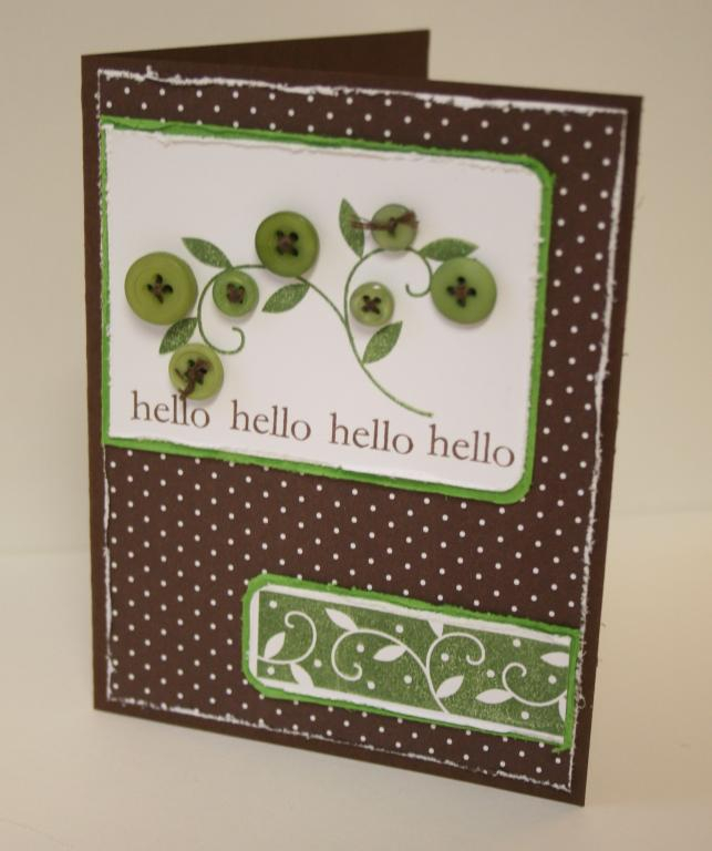 Stamps: Beyond Basics Borders<br />
Paper: Dark Chocolate, New Leaf, Stampers Select White,...