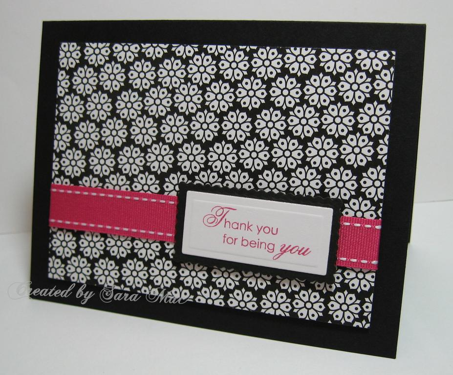 Stamps: Heartfelt Basics<br />
Paper: True Black, Black and White Basics PP, Stampers Select<br...