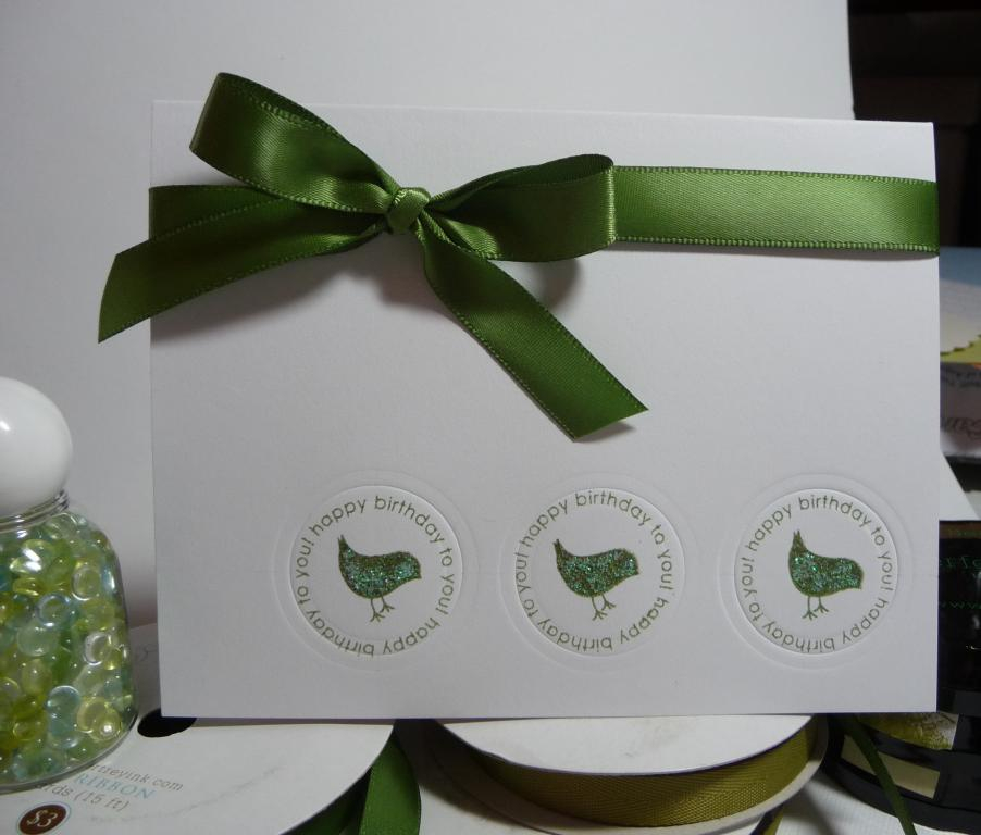 New Leaf Birdie<br />
Around and About, Birds of a feather<br />
New leaf ink and ribbon