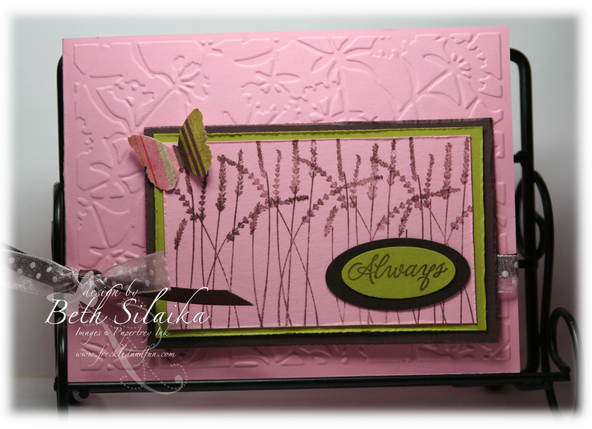 Using the *wrong* color pink for this week&#039;s CC on SCS! Oh well - I like the kiwi,...