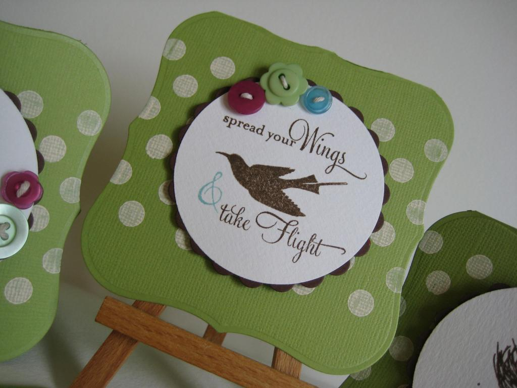 Tara Simmons' March GSS entry:  Mini-notecard set diecut from largest nestabilities label...
