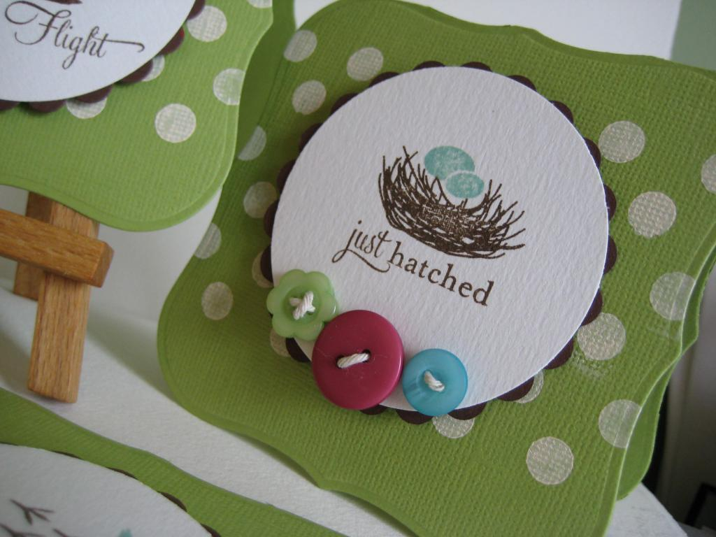 Tara Simmons' March GSS entry:  Mini-notecard set diecut from largest nestabilities label...
