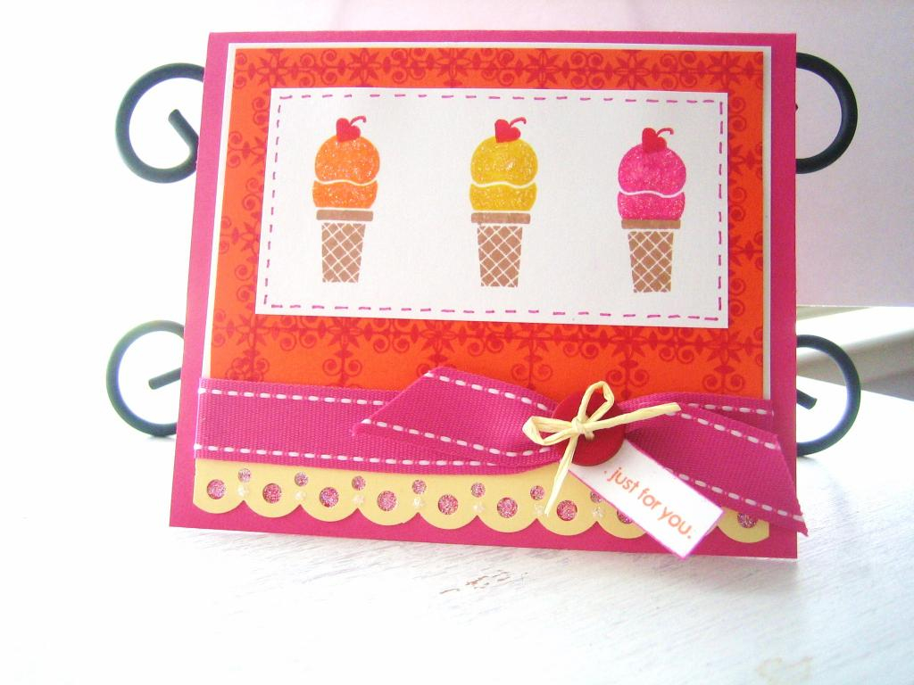 I started with a guidelines pattern using raspberry fizz pink ink on orange cardstock .  The...