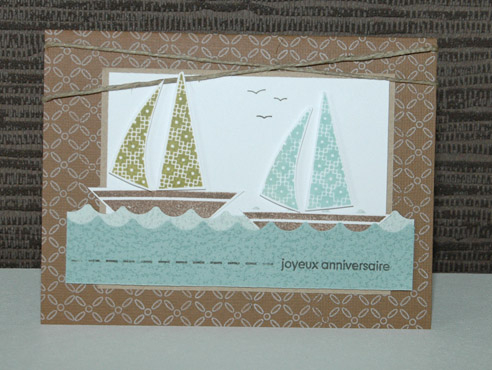 Stamps : Men of life / Back. basics retro / Faux ribbon<br />
Inks : New canvas (palette) ;...