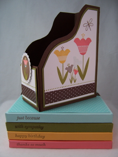 Files out<br />
<br />
I love this color combo-Dark Chocolate, Aqua Mist, Berry Sorbet, Summer...